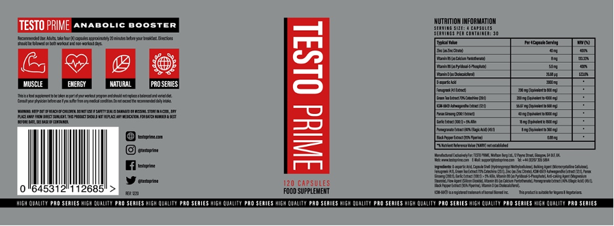 testoprime ingredients